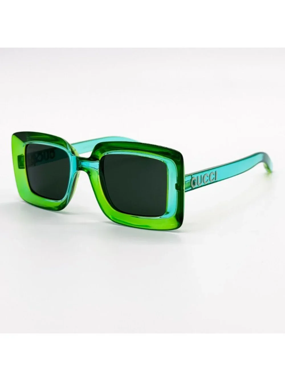 NEW Gucci Square Green Women Sunglasses GG1718S 003